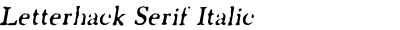 Letterhack Serif Italic